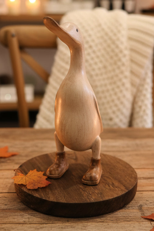 Wooden Duck with Wellies
