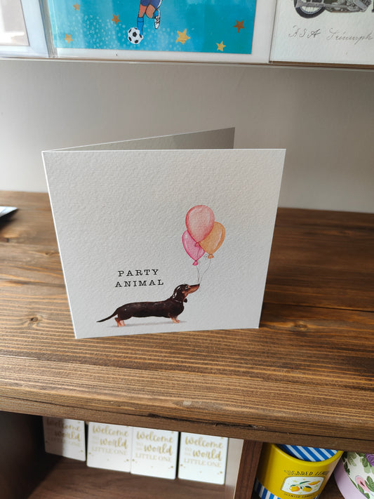 Party Animal Greeting Card, 15cm