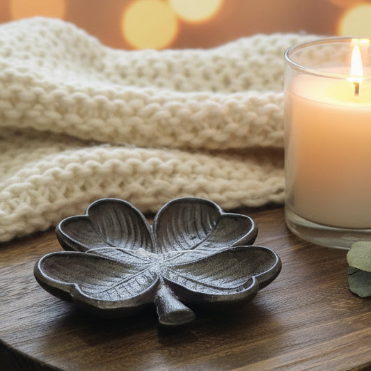 Cast Iron Four Leaf Clover Trinket Dish