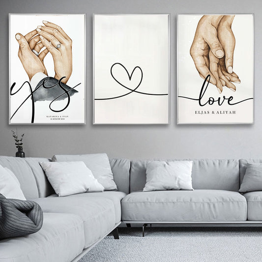 Your Love Canvas Wall Painting with Names