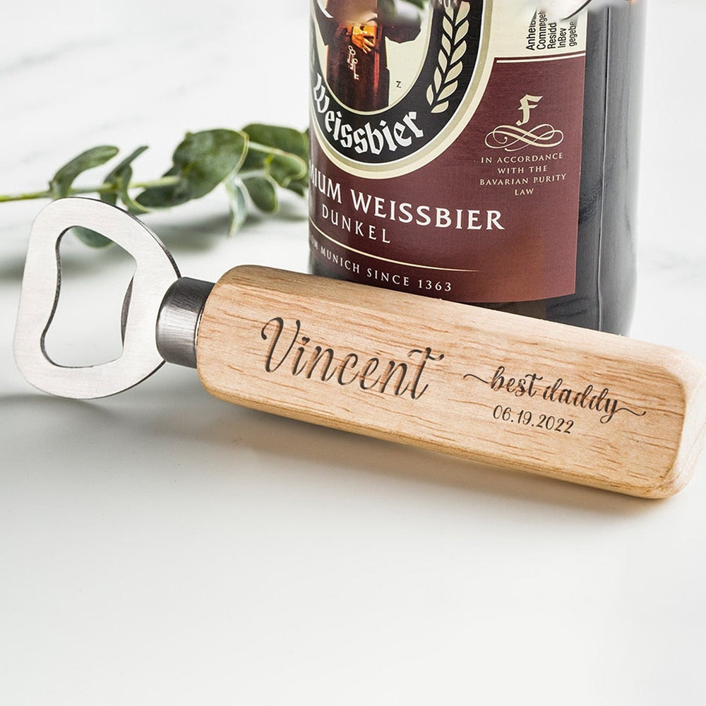 Wooden Beer Bottle Opener