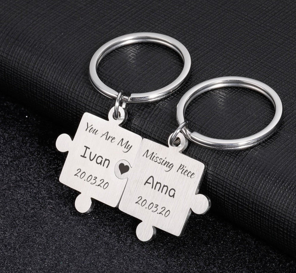 The "111 Set" - Puzzle Piece Keychain Set