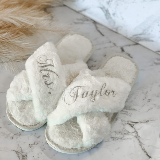 Cross Fluffy Slippers